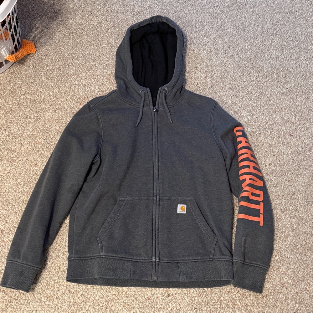 Carhartt Rain-Defender Hoodie with Orange Logo